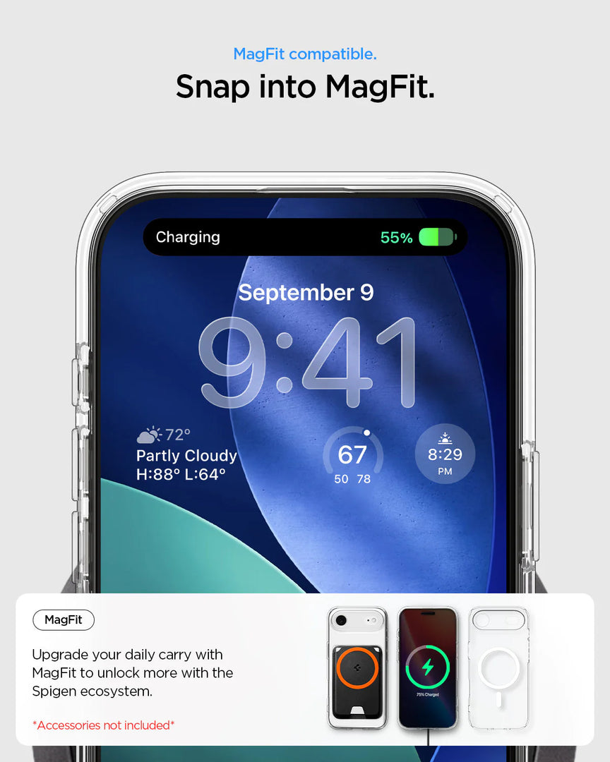 Carcasa Magnética para iPhone 17 Spigen Crystal Hybrid MagFit