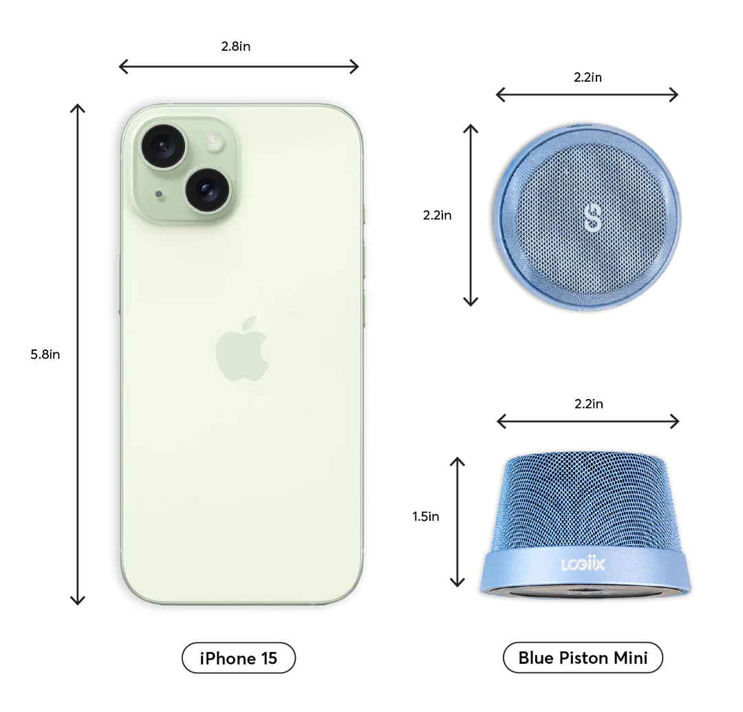 Parlante Bluetooth Magnético LOGiiX Blue Piston Mini