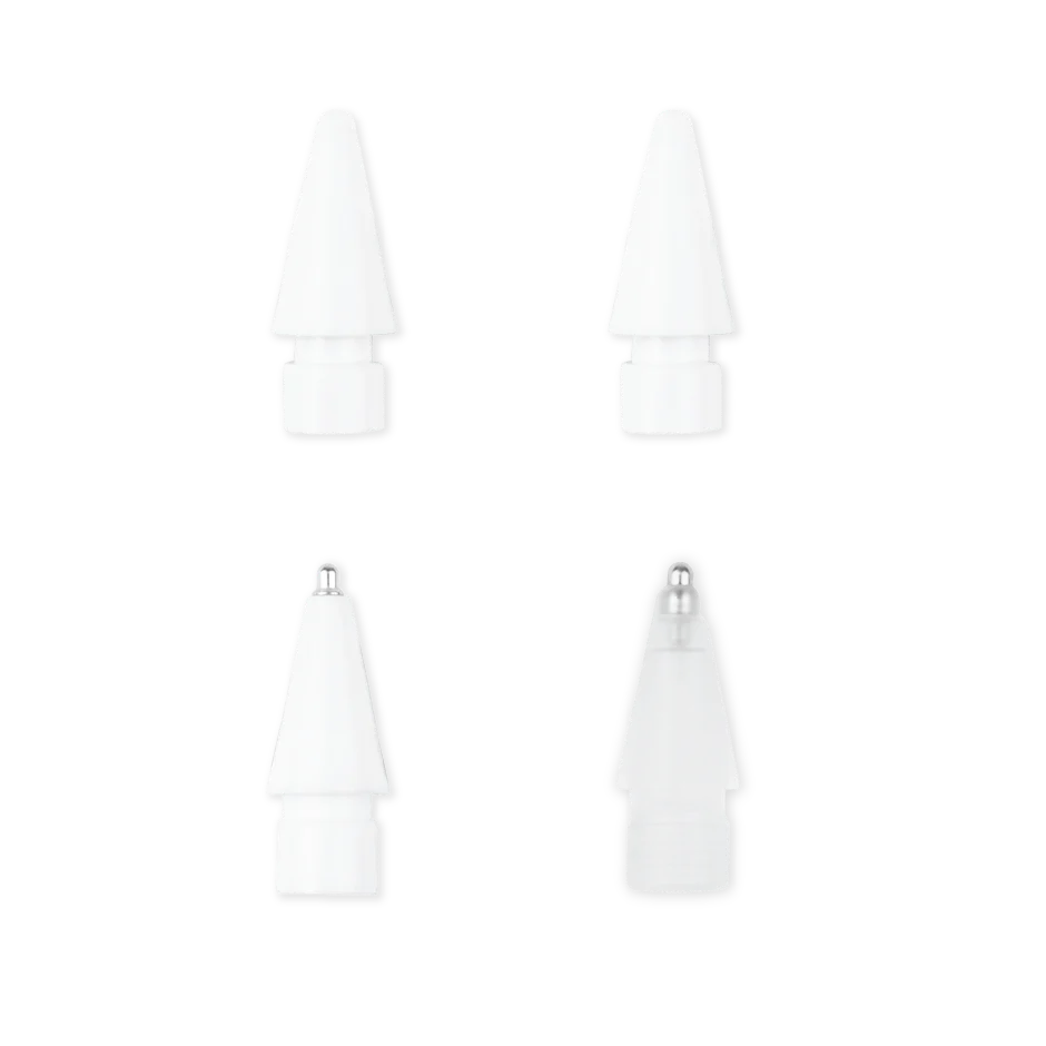 Repuestos para Apple Pencil LOGiiX 4 Pack Blanco/Transparente