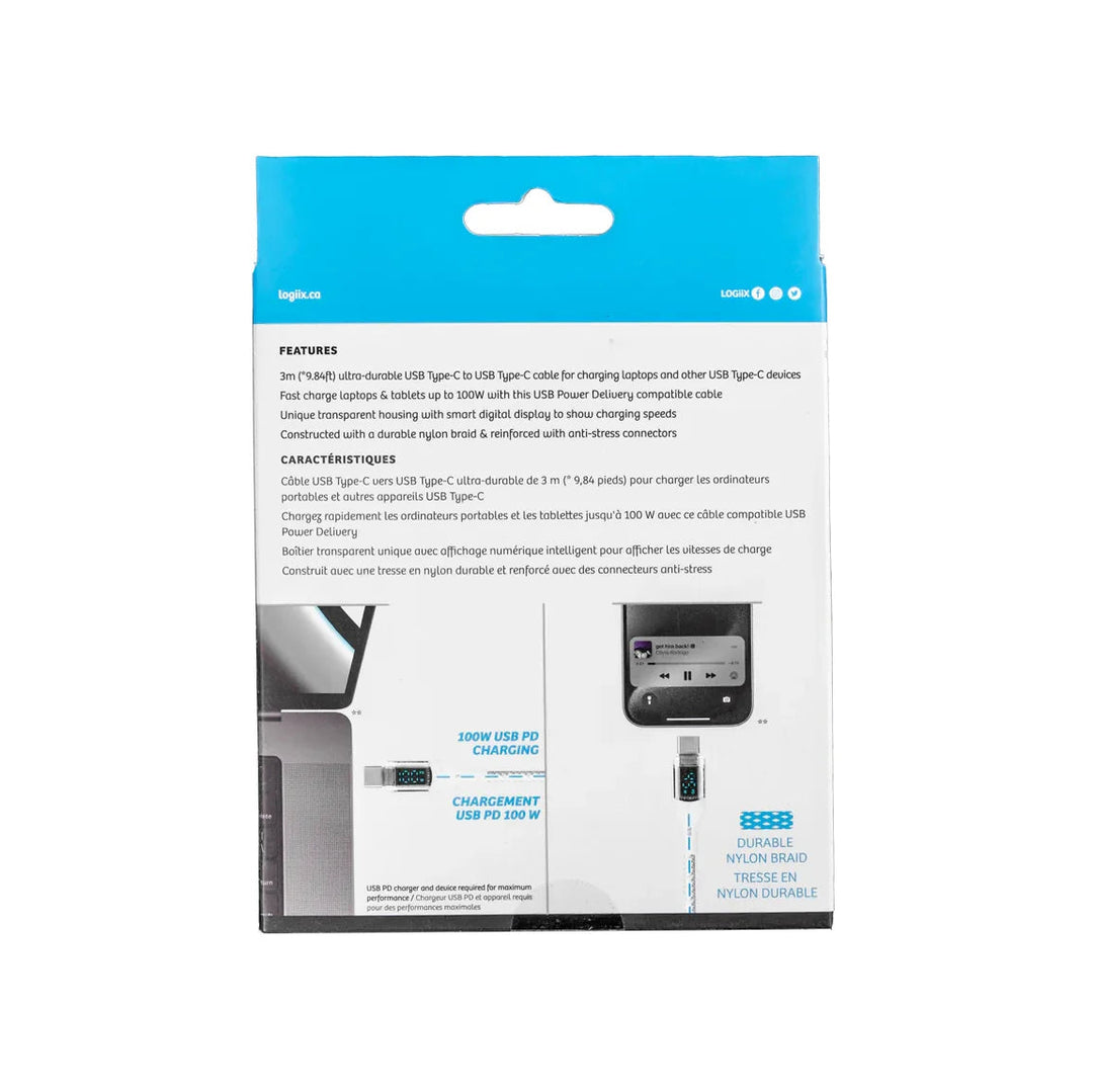 Piston Connect Crystal 1.5M 100W White USB-C to USB-C