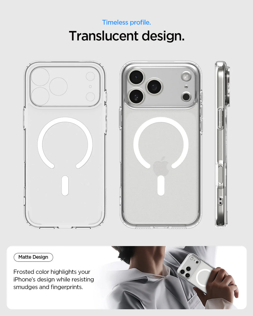 Carcasa Magnética para iPhone 17 Spigen Crystal Hybrid MagFit