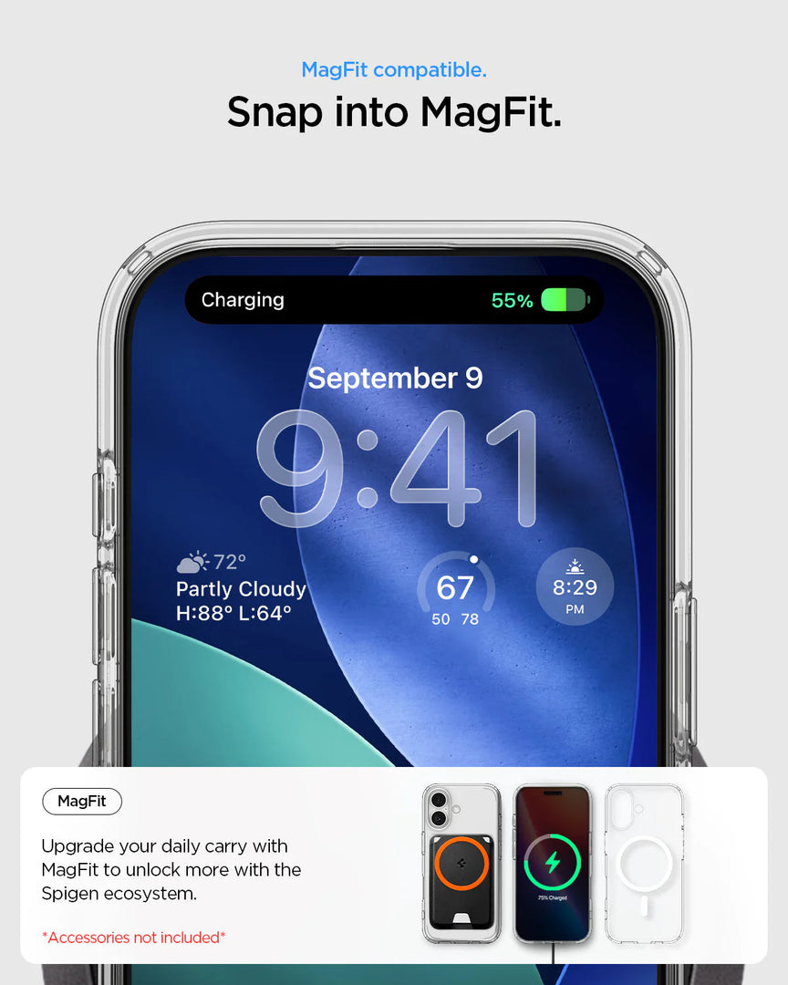 Carcasa Magnética para iPhone 17 Spigen Crystal Hybrid MagFit