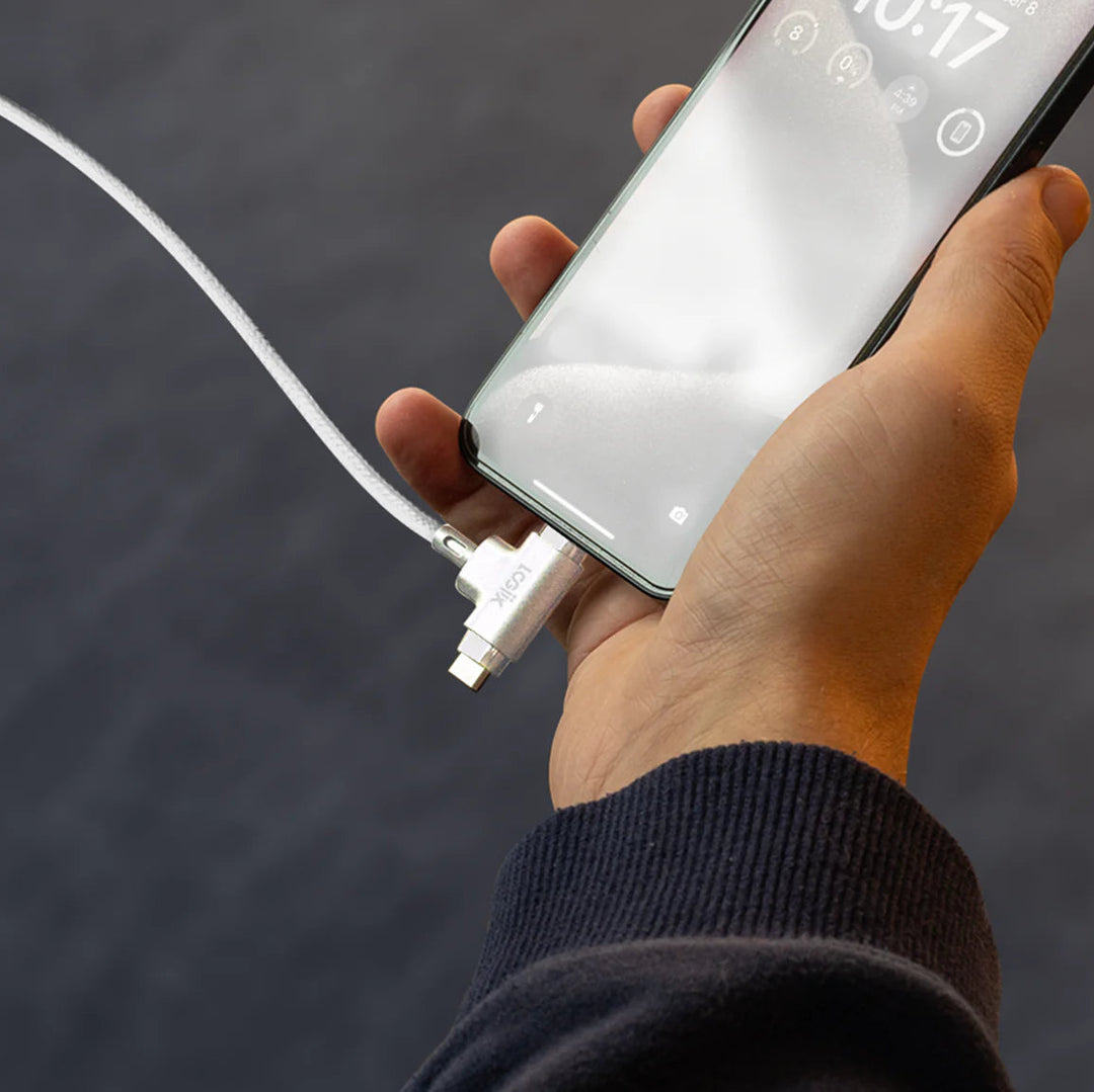 Cable Doble LOGiiX Piston Connect Duo USB Type-C to USB Type-C/Lightning Blanco