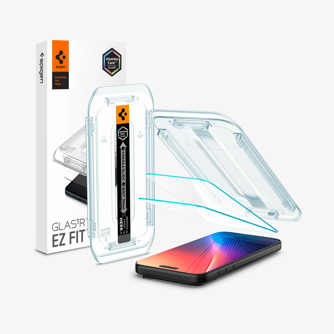 Protectores de Pantalla para iPhone 17 Pro Max y iPhone 17 Pro Max Spigen Glas.tR EZ Fit (2 pcs) Transparente