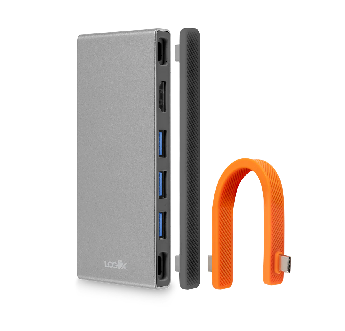 LOGiiX USB-C to Multiport Hub 3x USB-A and HDMI Adapter Graphite Grey